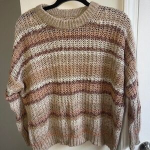 American Eagle Outfitters beige & brown knit sweater Size‎ XS